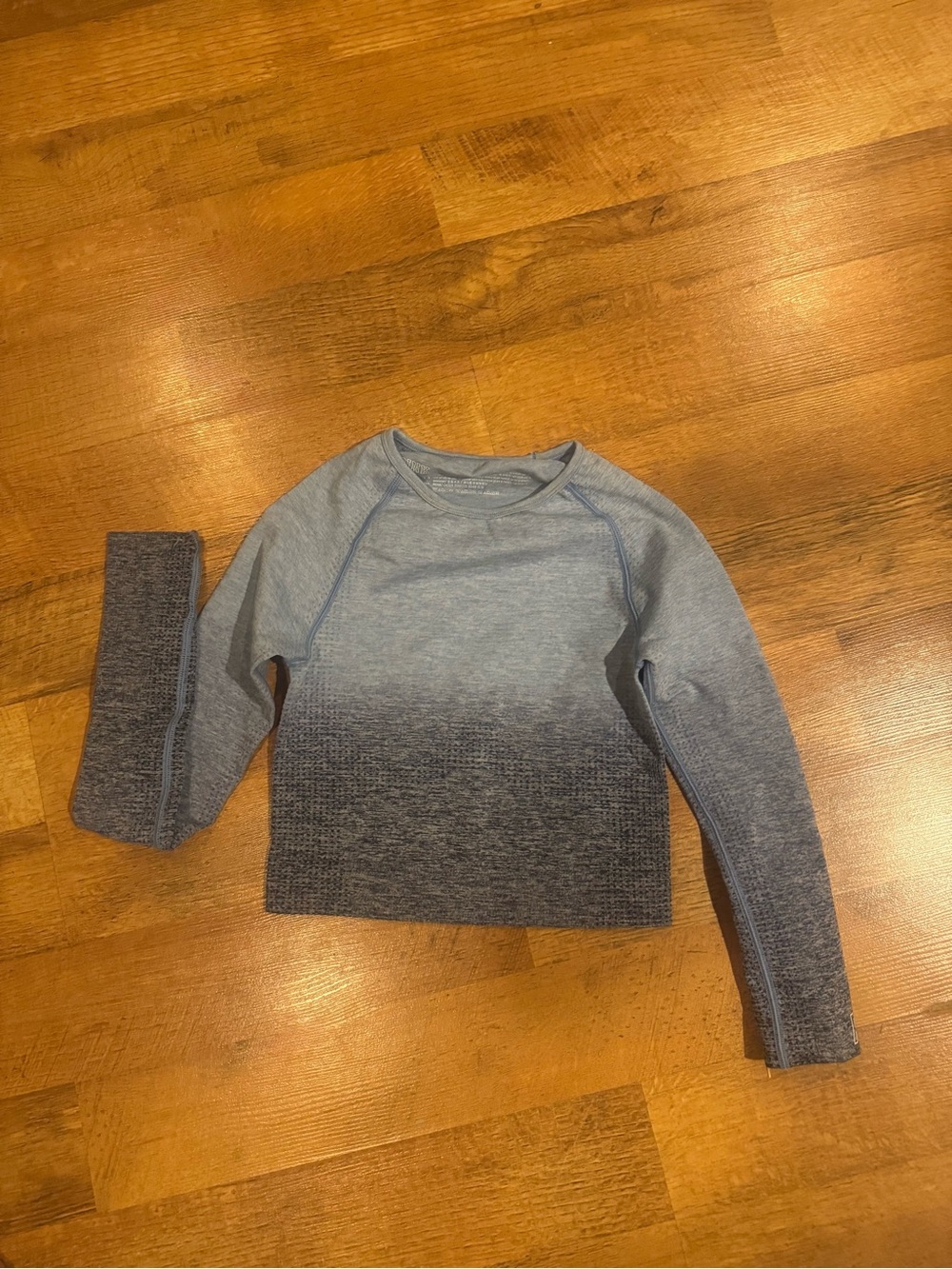PINK Victoria's Secret Blue Ombre Cropped Sweatshirt